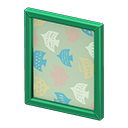 Animal Crossing Items Framed poster Birds Poster design Green