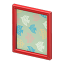 Animal Crossing Items Framed poster Birds Poster design Red