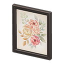 Animal Crossing Items Framed poster Flowers Poster design Black