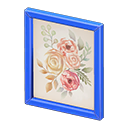 Animal Crossing Items Framed poster Flowers Poster design Blue