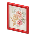 Animal Crossing Items Framed poster Flowers Poster design Red