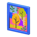 Animal Crossing Items Framed poster Trees Poster design Blue