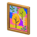 Animal Crossing Items Framed poster Trees Poster design Brown