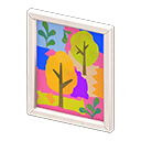 Animal Crossing Items Framed poster Trees Poster design White