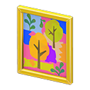 Animal Crossing Items Framed poster Trees Poster design Yellow