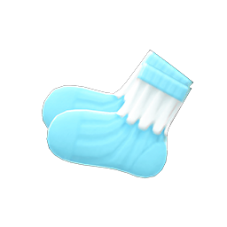 Animal Crossing Items Frilly Socks Blue