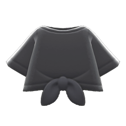 Animal Crossing Items Front-tie Tee Black