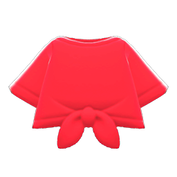 Animal Crossing Items Front-tie Tee Red