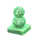 Animal Crossing Items Frozen mini snowperson Ice green