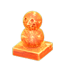 Animal Crossing Items Frozen mini snowperson Ice orange