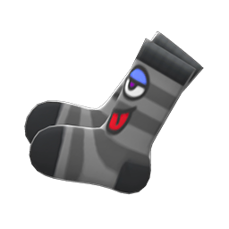 Animal Crossing Items Funny-face Socks Black