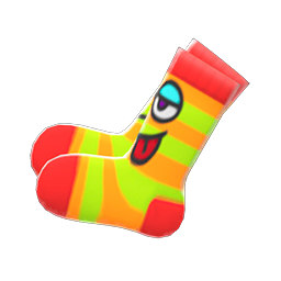 Animal Crossing Items Switch Funny-face Socks