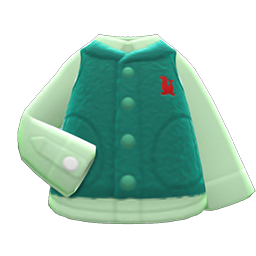 Animal Crossing Items Fuzzy Vest Green