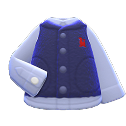 Animal Crossing Items Fuzzy Vest Navy blue