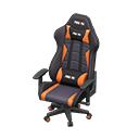 Animal Crossing Items Gaming chair Black & orange