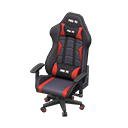 Animal Crossing Items Gaming chair Black & red