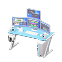 Animal Crossing Items Gaming desk Digital-audio workstation Monitors Light blue