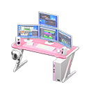 Animal Crossing Items Gaming desk Digital-audio workstation Monitors Pink