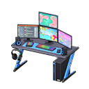 Animal Crossing Items Gaming desk First-person game Monitors Black & blue