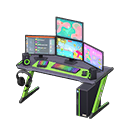 Animal Crossing Items Gaming desk First-person game Monitors Black & green