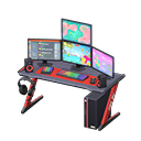 Animal Crossing Items Gaming desk First-person game Monitors Black & red