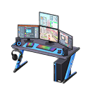 Animal Crossing Items Gaming desk Online roleplaying game Monitors Black & blue