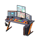 Animal Crossing Items Gaming desk Online roleplaying game Monitors Black & orange