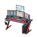 Animal Crossing Items Gaming desk Online roleplaying game Monitors Black & red