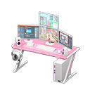 Animal Crossing Items Gaming desk Online roleplaying game Monitors Pink