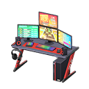 Animal Crossing Items Gaming desk Rhythm game Monitors Black & red