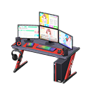 Animal Crossing Items Gaming desk Sim game Monitors Black & red