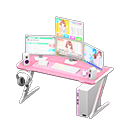 Animal Crossing Items Gaming desk Sim game Monitors Pink