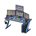 Animal Crossing Items Gaming desk Stock trading Monitors Black & blue