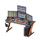 Animal Crossing Items Gaming desk Stock trading Monitors Black & orange