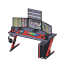 Animal Crossing Items Gaming desk Stock trading Monitors Black & red