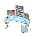 Animal Crossing Items Gaming desk Stock trading Monitors Light blue