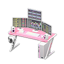 Animal Crossing Items Gaming desk Stock trading Monitors Pink