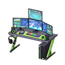 Animal Crossing Items Gaming desk Third-person game Monitors Black & green