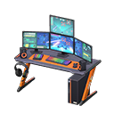 Animal Crossing Items Gaming desk Third-person game Monitors Black & orange