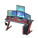 Animal Crossing Items Gaming desk Third-person game Monitors Black & red