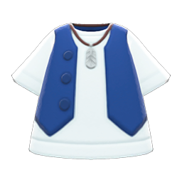 Animal Crossing Items Gilet And Shirt Blue