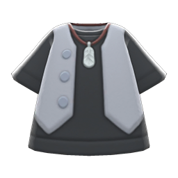 Animal Crossing Items Gilet And Shirt Gray