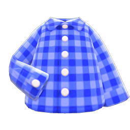 Animal Crossing Items Gingham Picnic Shirt Blue