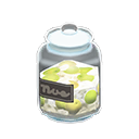 Animal Crossing Items Glass jar Black label Label Fruit syrup