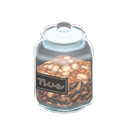 Animal Crossing Items Glass jar Black label Label Nuts