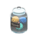 Animal Crossing Items Glass jar Black label Label Yarn