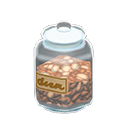 Animal Crossing Items Glass jar Brown label Label Nuts