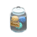 Animal Crossing Items Glass jar Brown label Label Yarn