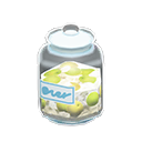 Animal Crossing Items Glass jar White label Label Fruit syrup