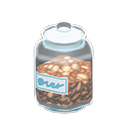 Animal Crossing Items Glass jar White label Label Nuts